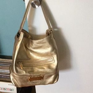 Michael Kors gold leather bag